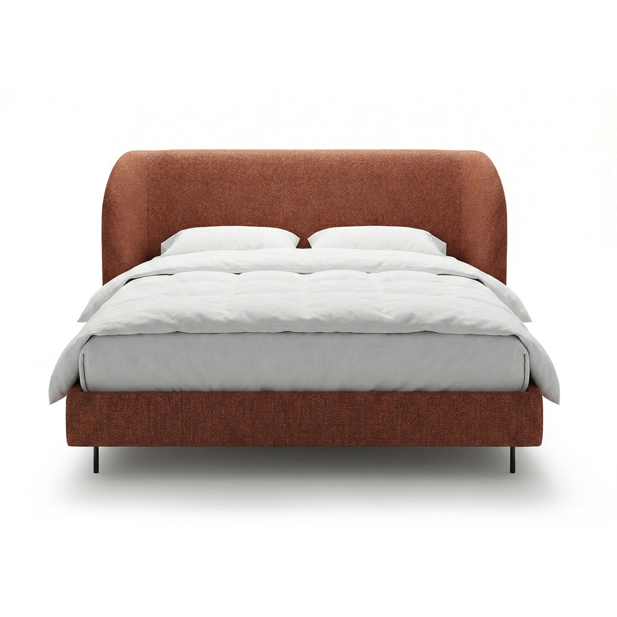 Polsterbett mit glattem Kopfteil im minimalistischen Stil | Dorida