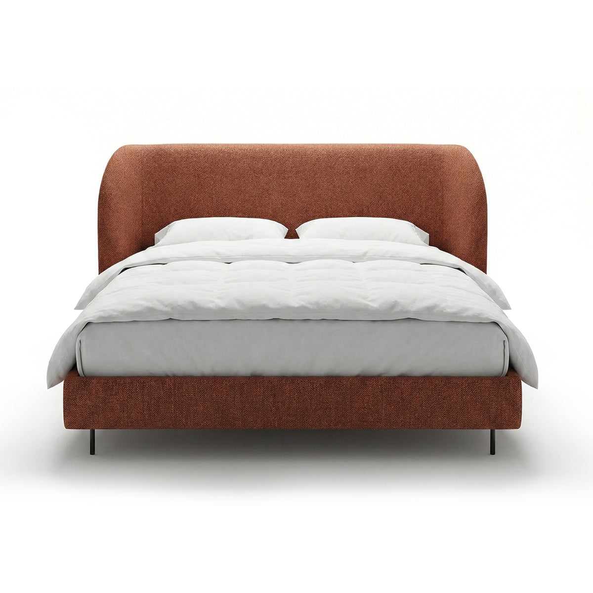 Polsterbett mit glattem Kopfteil im minimalistischen Stil | Dorida