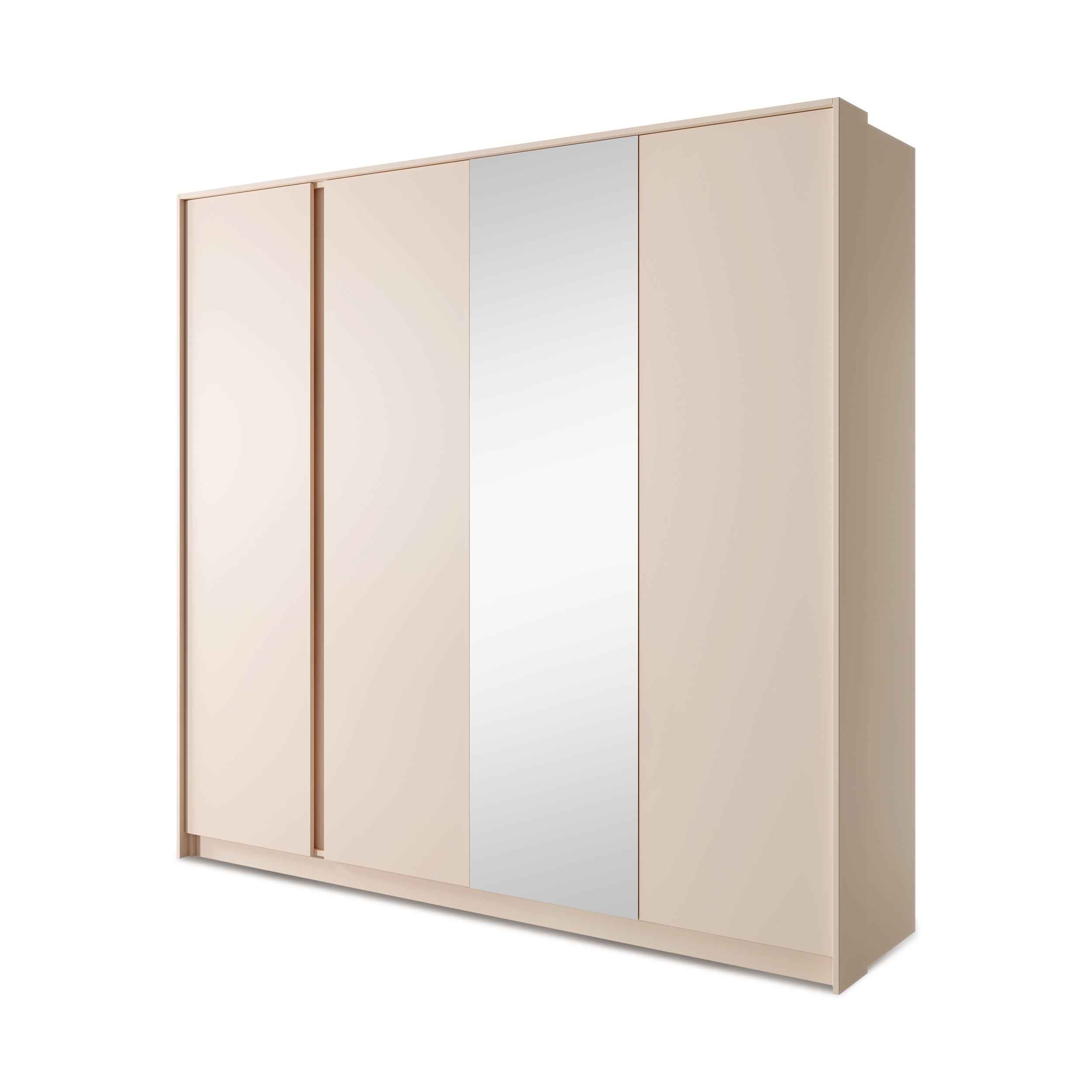 Szafa 4-drzwiowa 223x210 cm w stylu minimalistycznym | Dust NIE