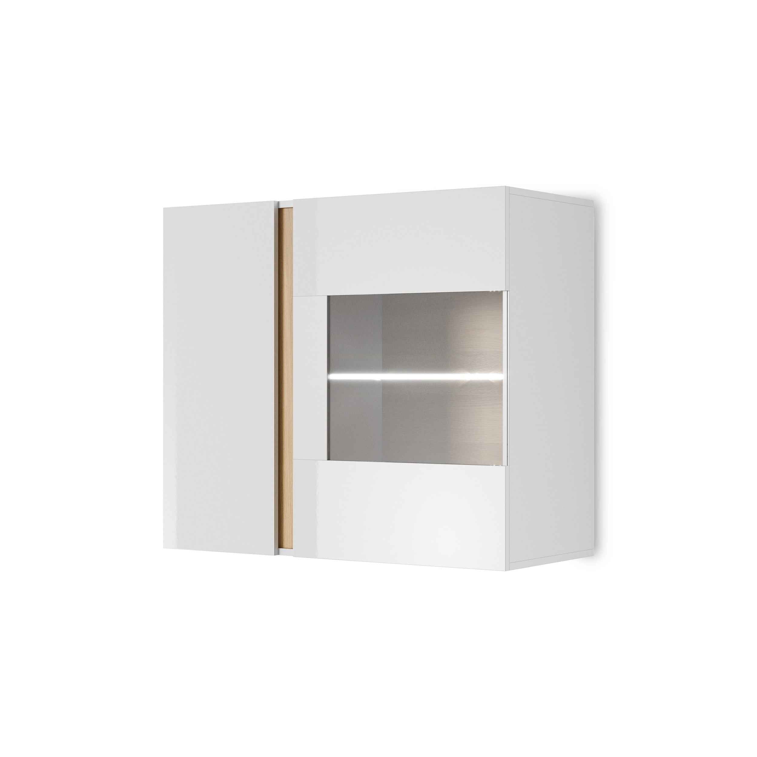 Witryna wisząca przeszklona 97x83 cm w stylu minimalistycznym | Armelia