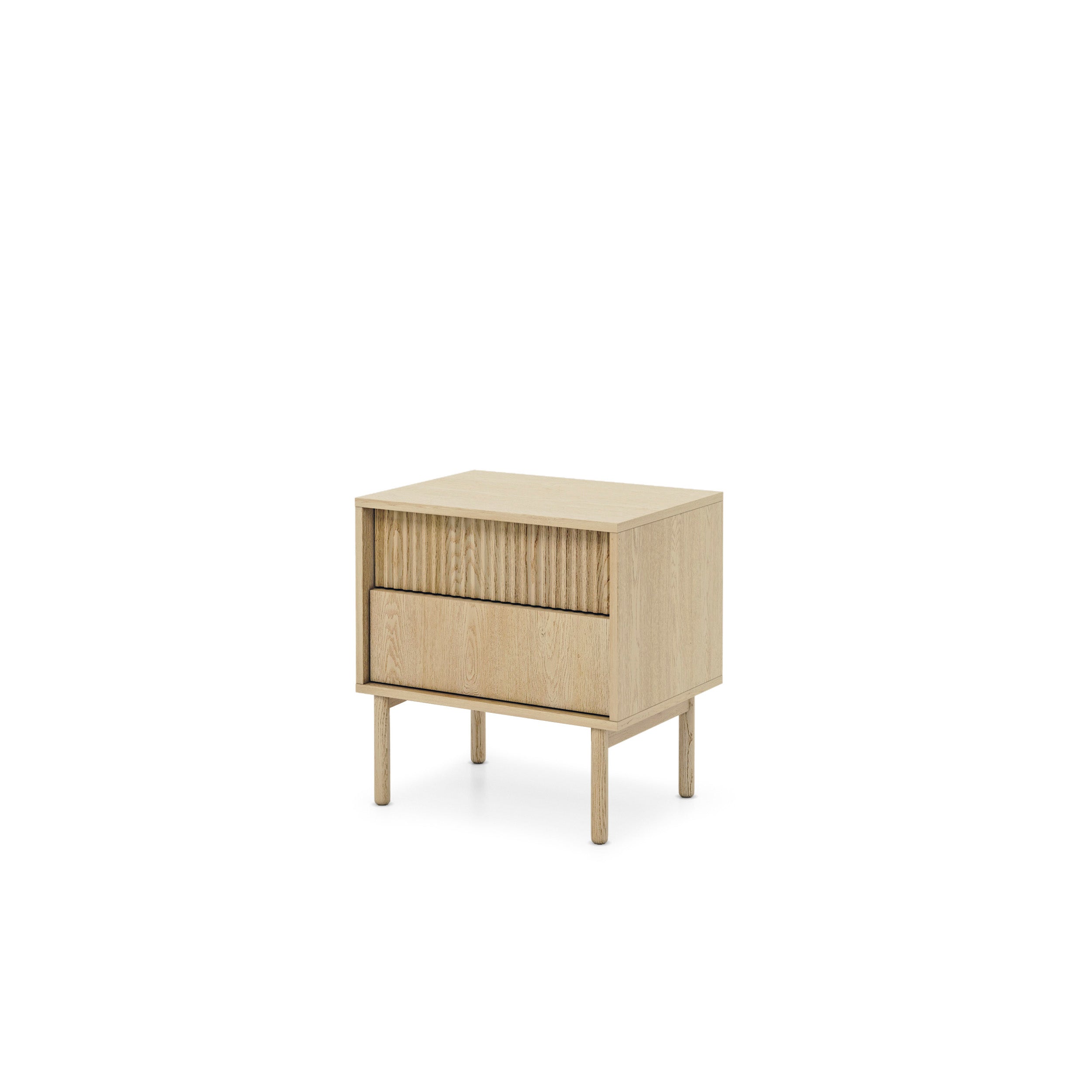 Szafka nocna z 2 szufladami 54x55 cm w stylu skandynawskim | Viola