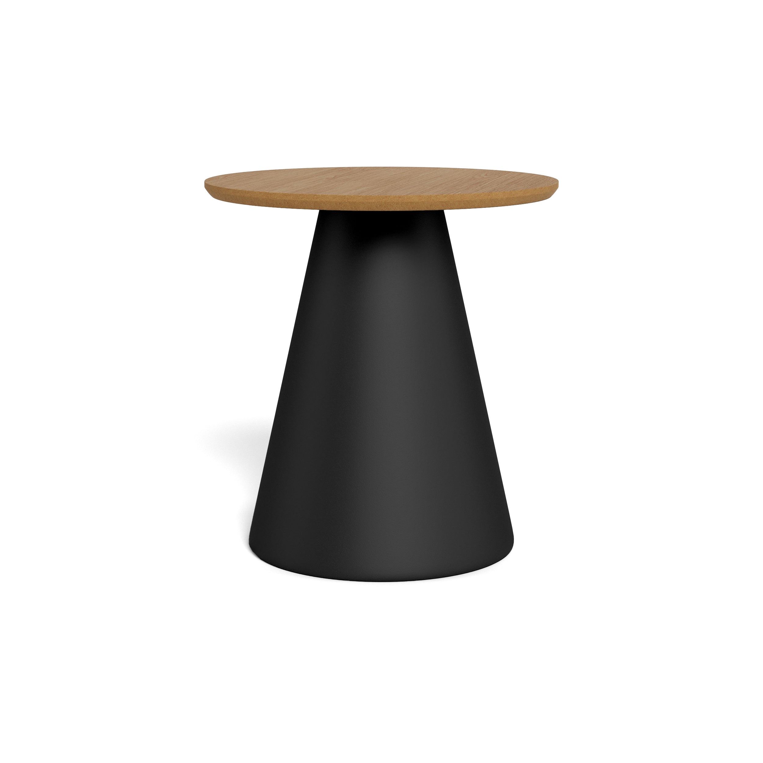 Okrągły stolik kawowy o średnicy 45 cm w stylu soft loft | Talin Czarny Mat