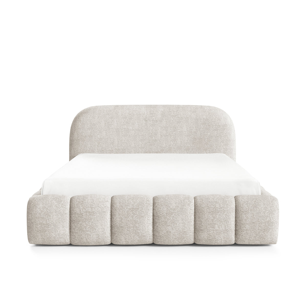 Polsterbett mit Bettkasten im Modern-Soft-Stil, Stoff Monte | Tegell