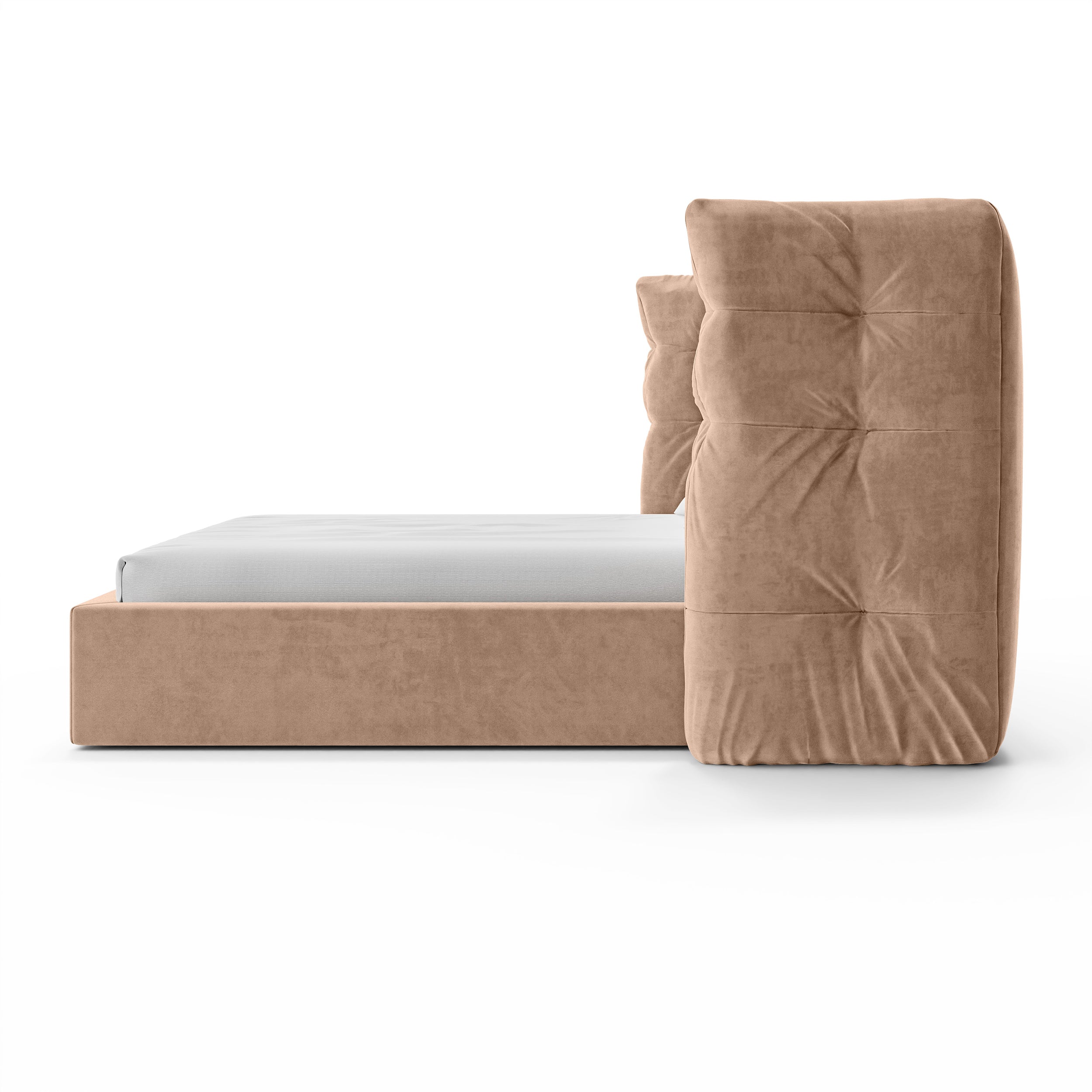 Polsterbett mit Steppung und Bettkasten im Glamour-Stil | Diara