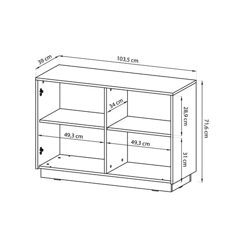 Komoda 104x72 w stylu nowoczesnym | Westa