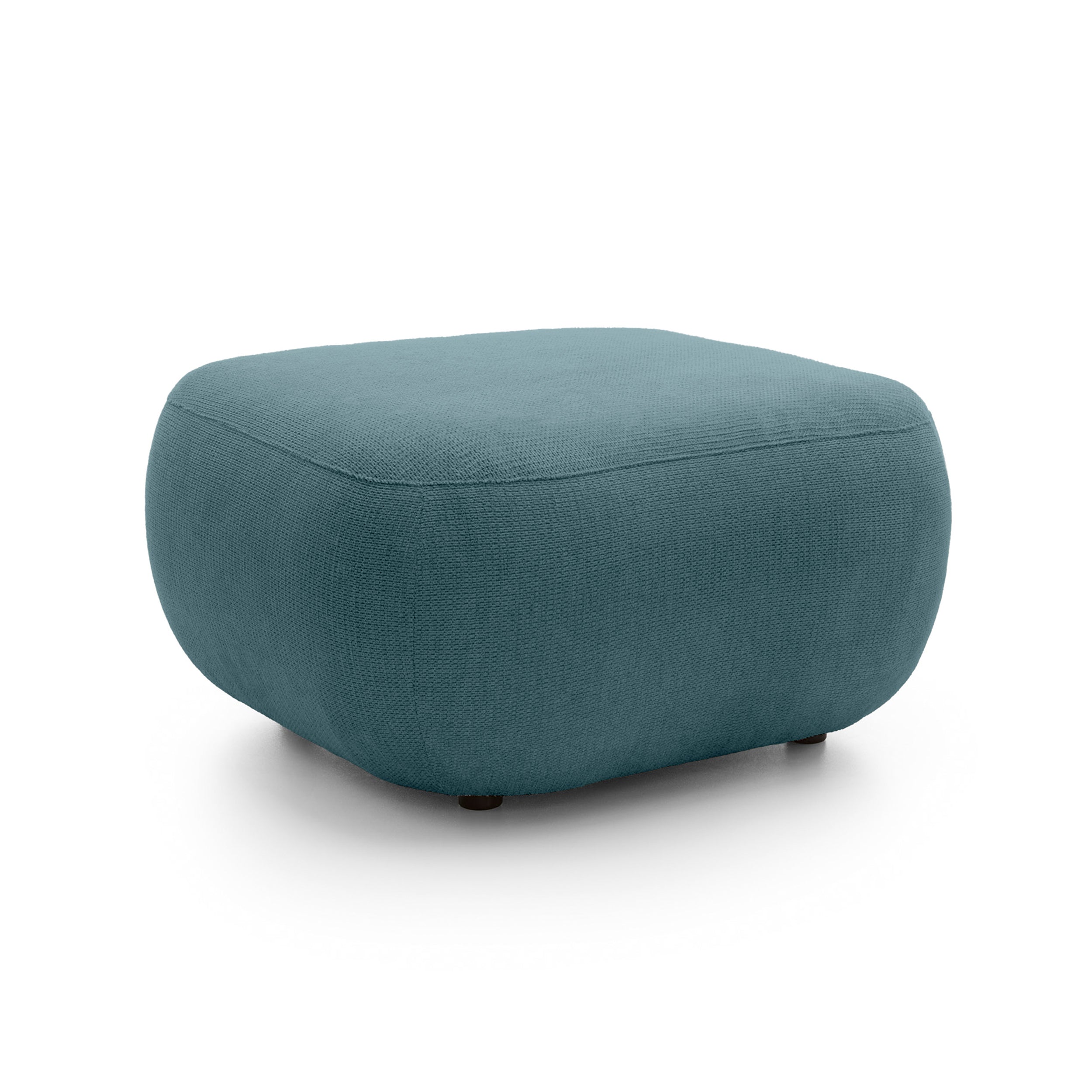 Pufa wypoczynkowa 75x39 cm z pianki PUR w stylu japandi, tkanina Aragon | OLEMO Oceaniczna Stal (ARAGON 75)