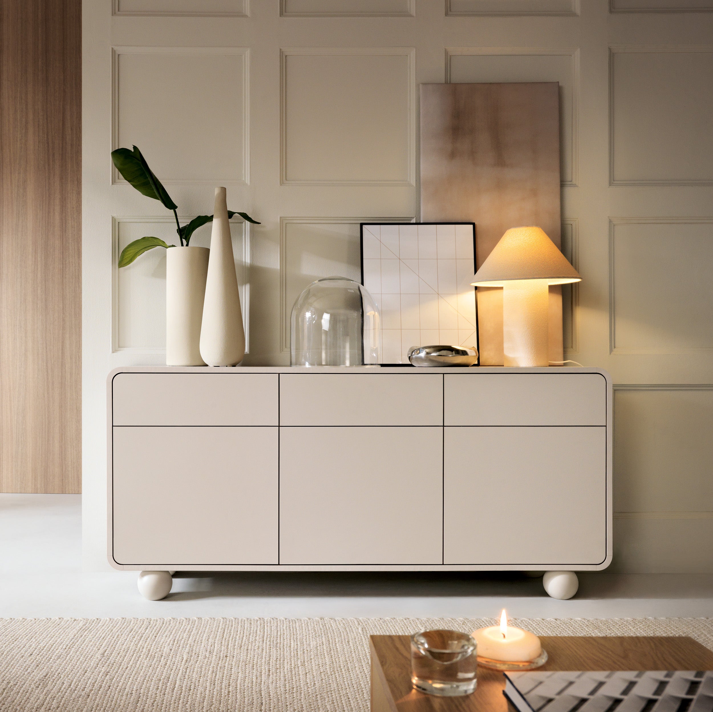 Komoda 160x75 w stylu japandi | Ballo