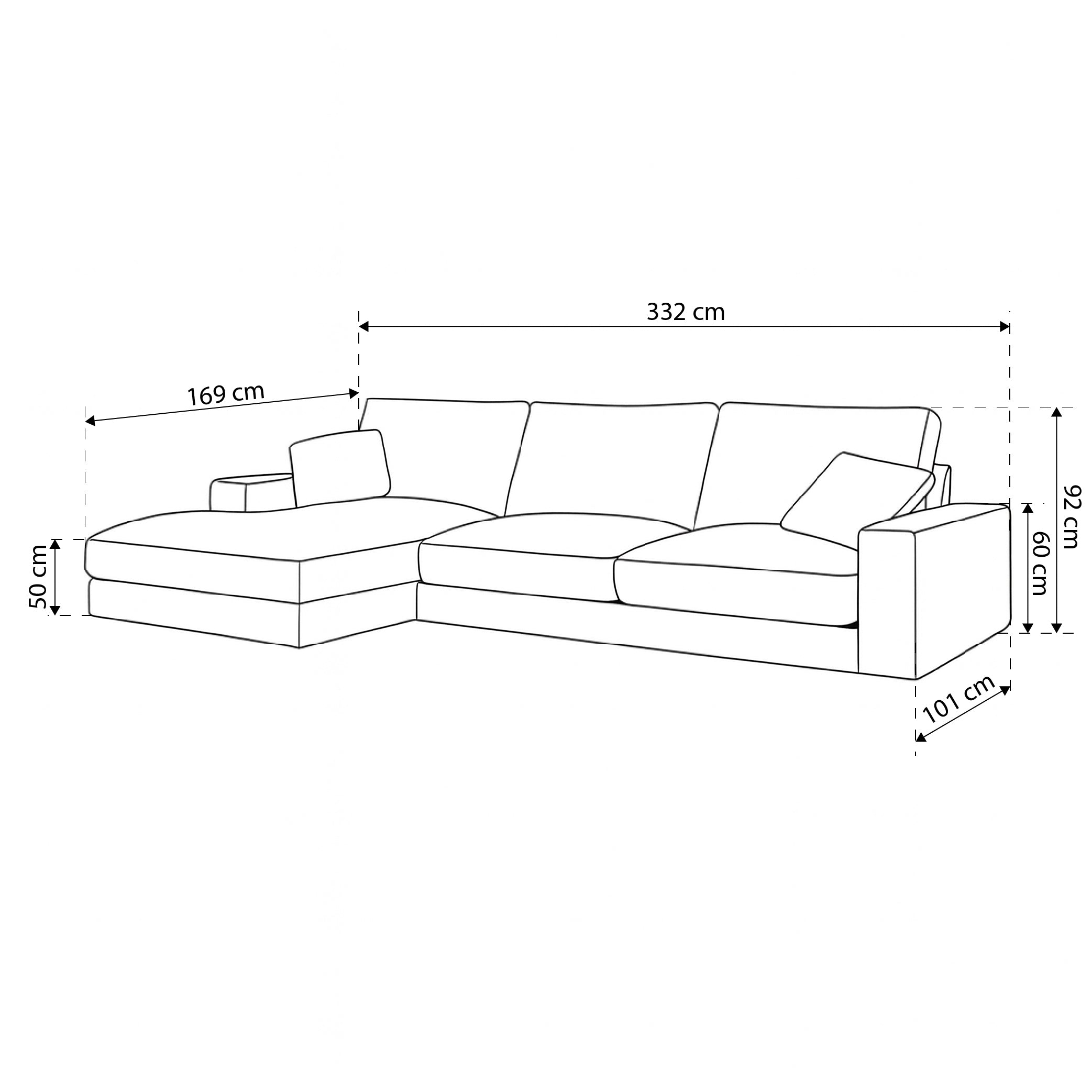 4–5-Sitzer-Premium-Ecksofa im minimalistischen Stil | Harvesty
