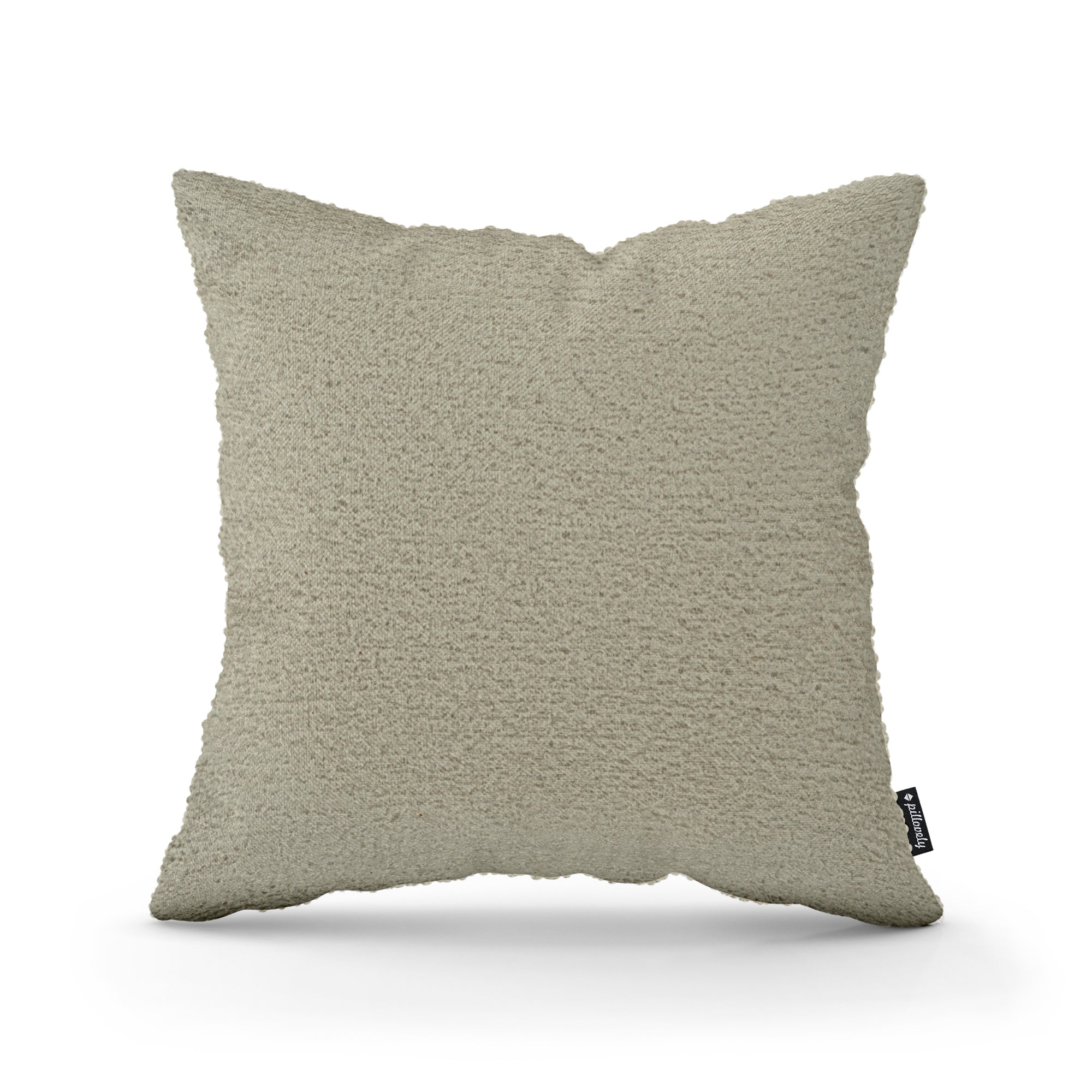 Poduszka dekoracyjna 45×45 cm w stylu scandi i japandi, tkanina Coral | Baranek Popielista Ochra (CORAL 85)