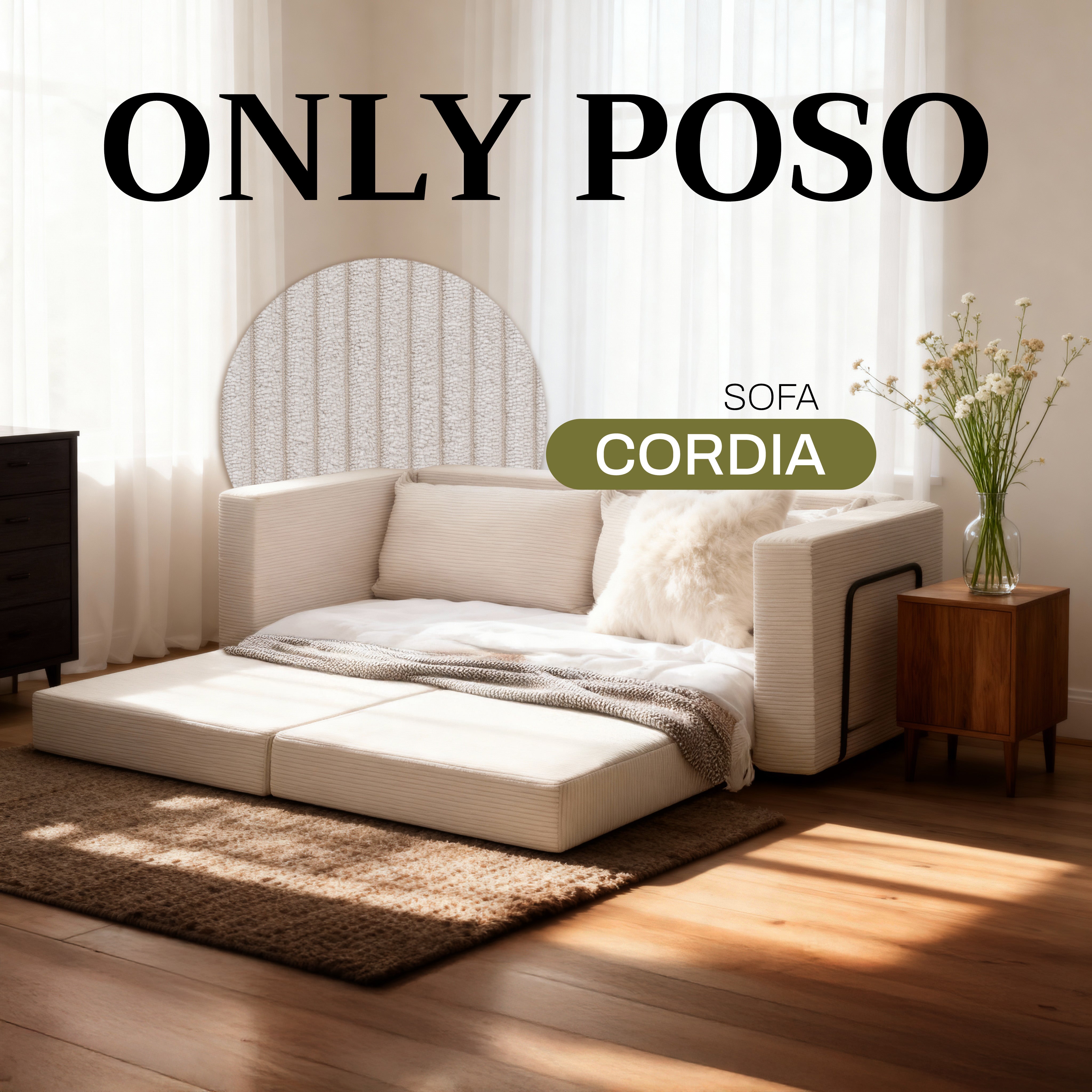 Próbnik tkanin Sztruks Lniany Krem (POSO 100)
