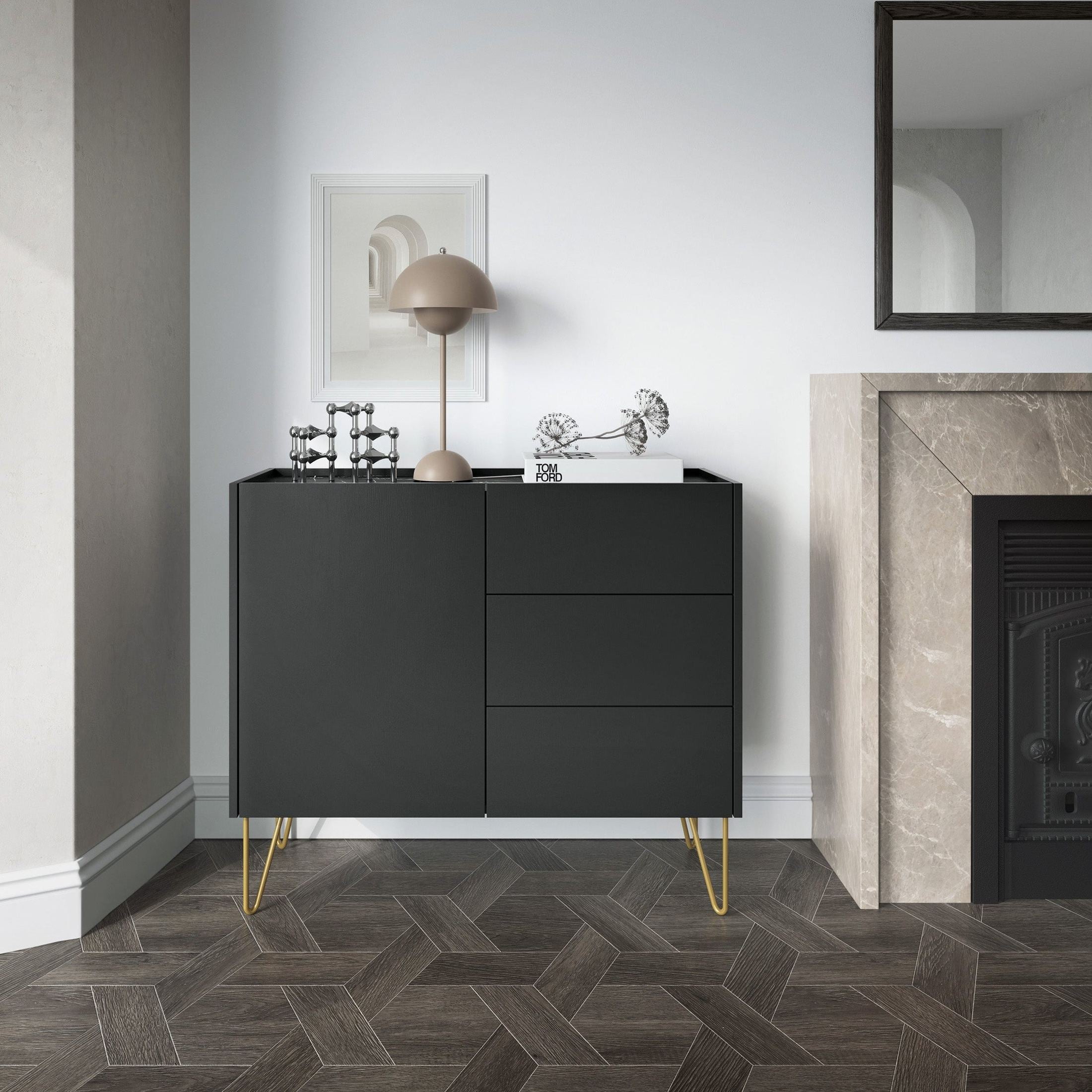 Komoda 97x83 w stylu glamour | Ballada