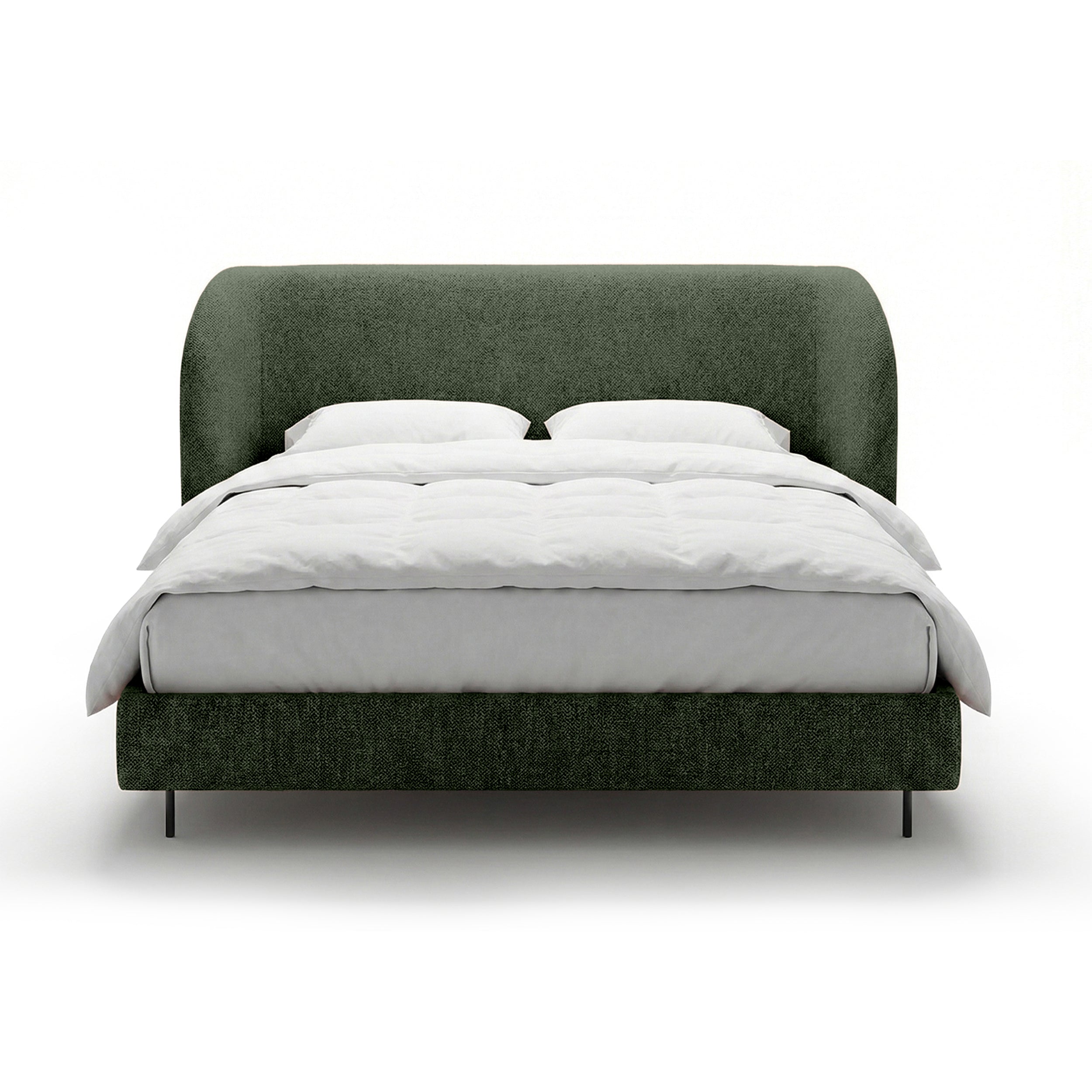 Polsterbett mit glattem Kopfteil im minimalistischen Stil | Dorida