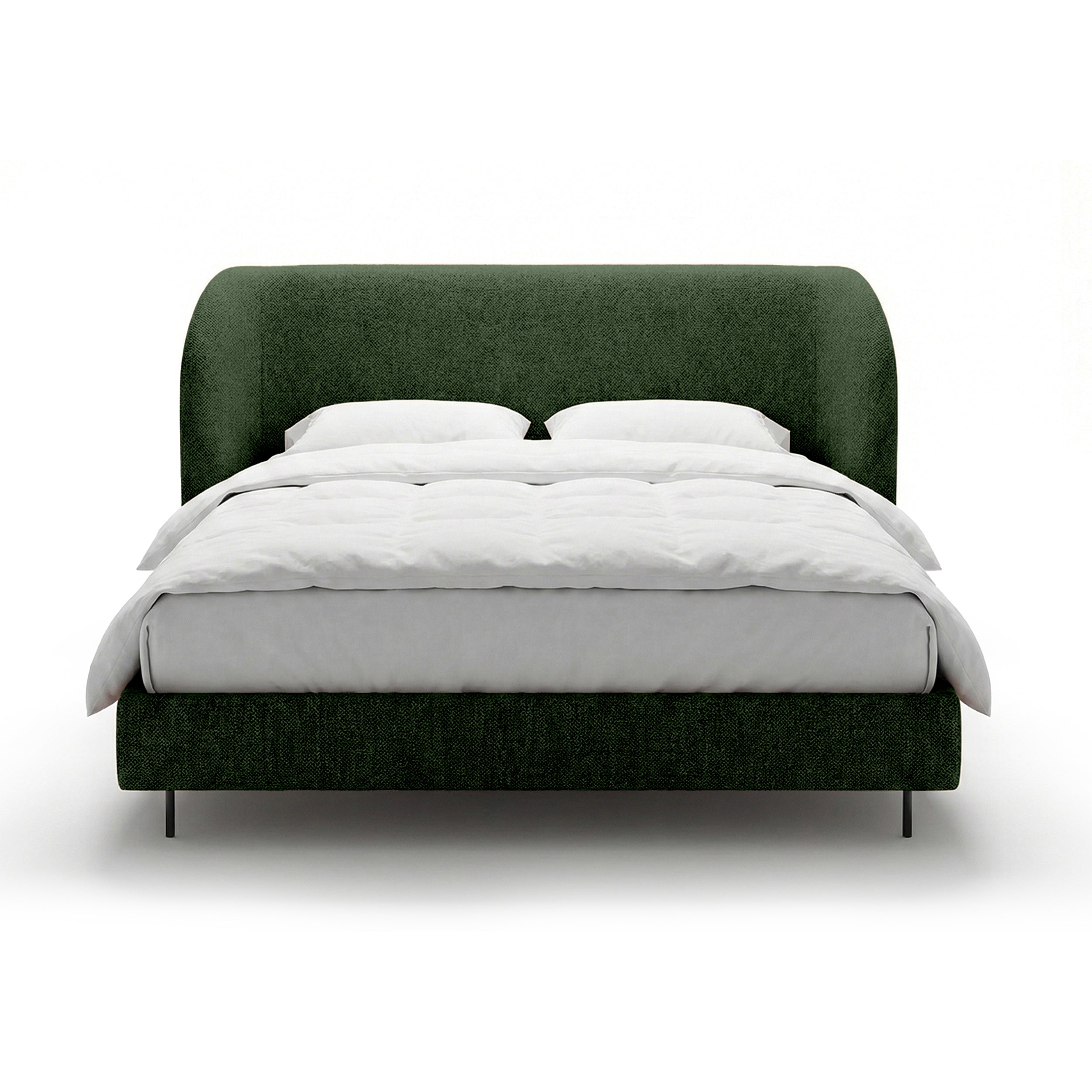 Polsterbett mit glattem Kopfteil im minimalistischen Stil | Dorida