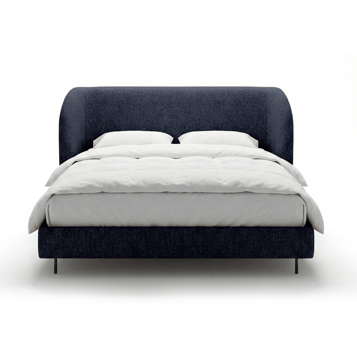 Polsterbett mit glattem Kopfteil im minimalistischen Stil | Dorida