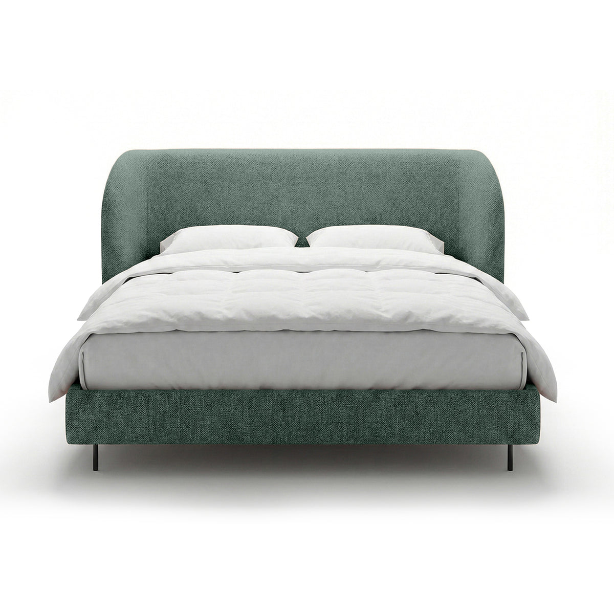 Polsterbett mit glattem Kopfteil im minimalistischen Stil | Dorida