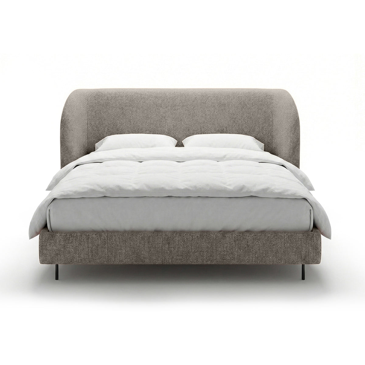 Polsterbett mit glattem Kopfteil im minimalistischen Stil | Dorida