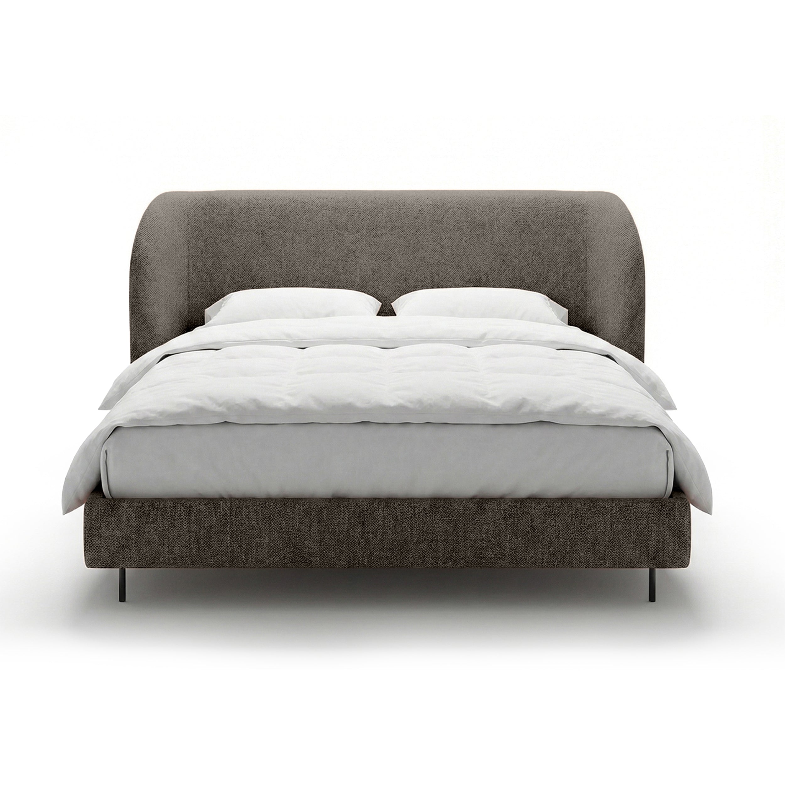 Polsterbett mit glattem Kopfteil im minimalistischen Stil | Dorida