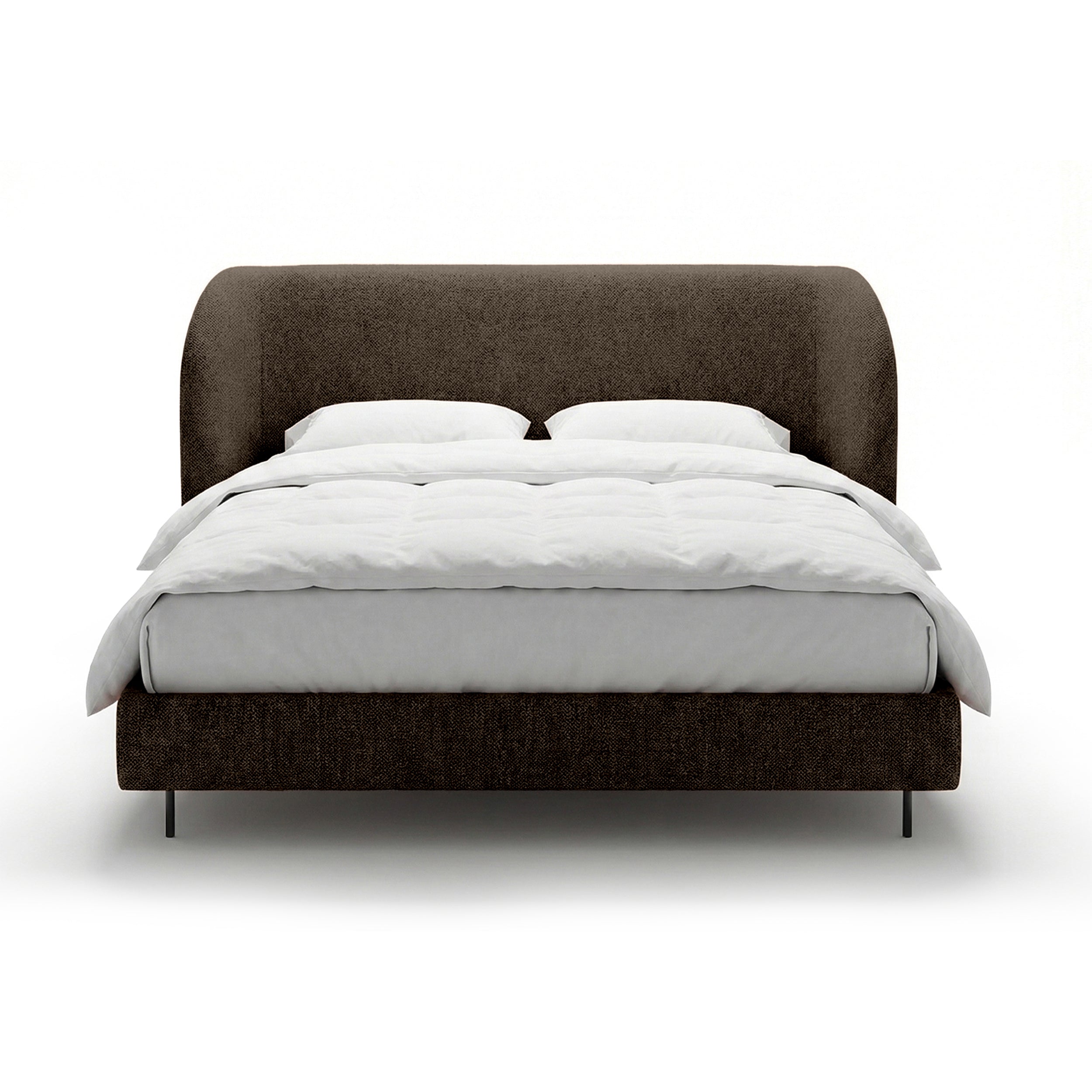 Polsterbett mit glattem Kopfteil im minimalistischen Stil | Dorida
