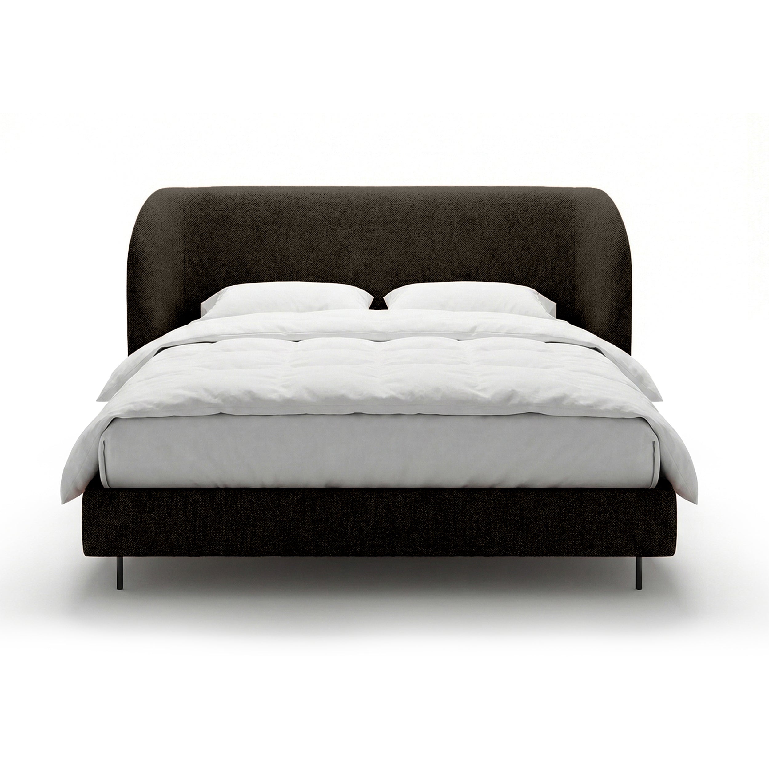 Polsterbett mit glattem Kopfteil im minimalistischen Stil | Dorida