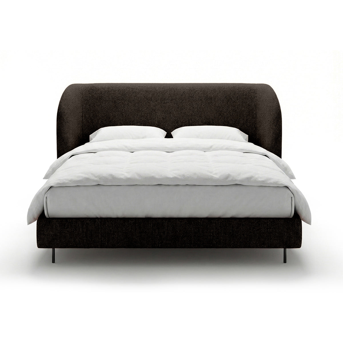 Polsterbett mit glattem Kopfteil im minimalistischen Stil | Dorida