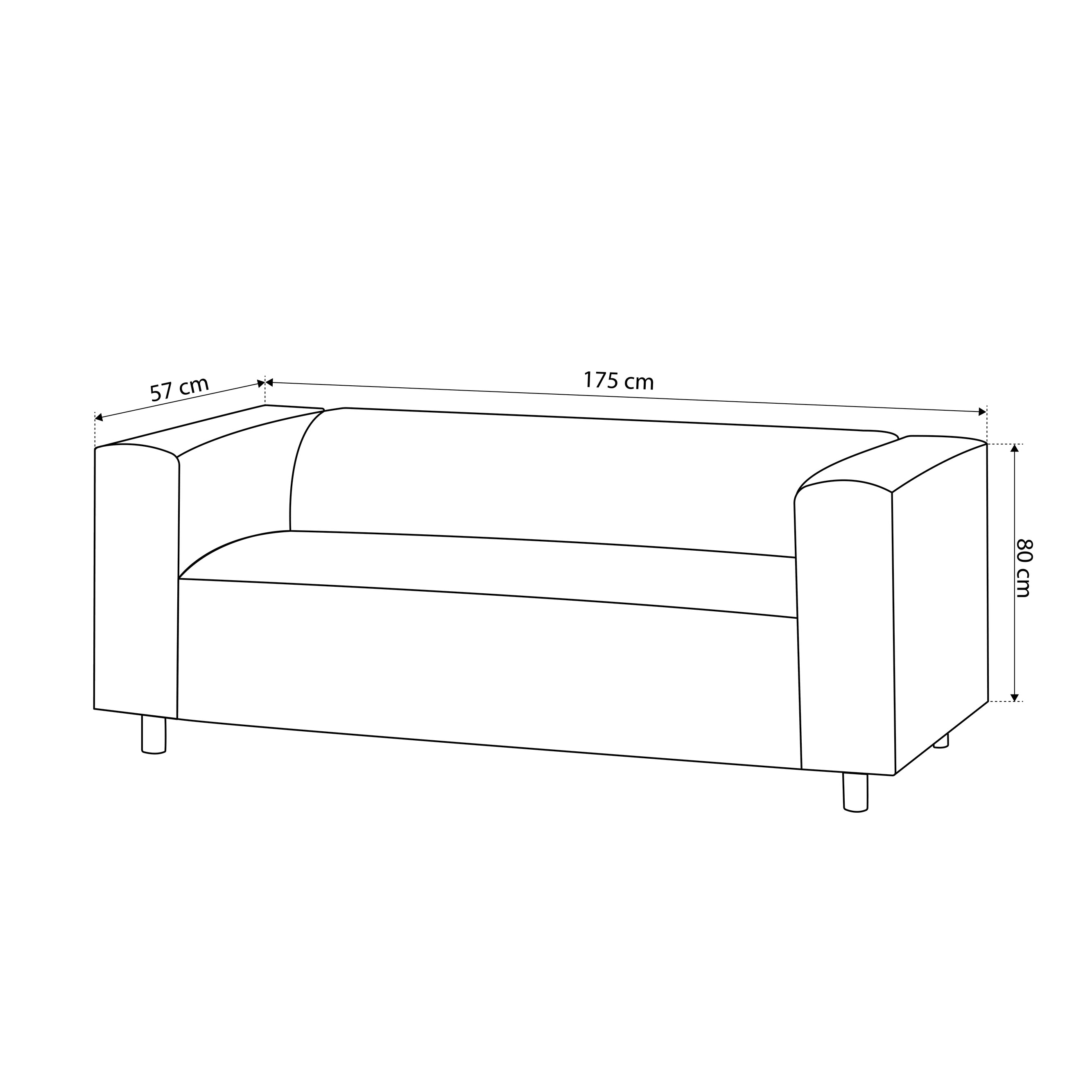3-Sitzer-Sofa 175 cm | July