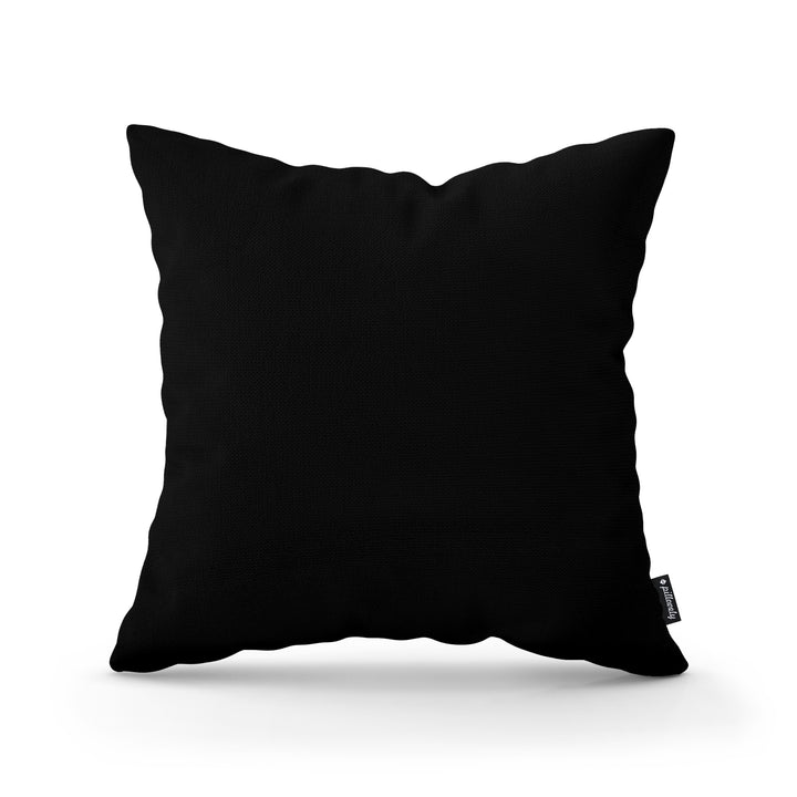 Poduszka Dekoracyjna Gładka 45x45 Czarna Otchłań