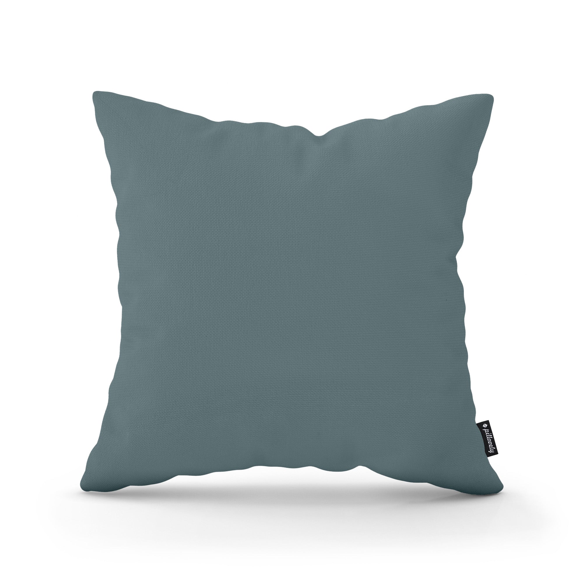 Poduszka dekoracyjna 45×45 cm w stylu minimalistycznym | Gładka Stalowy Ocean (KRONOS 25)