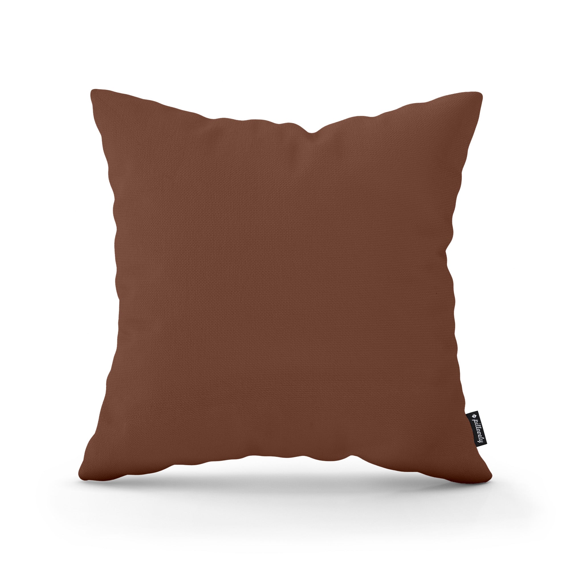 Poduszka dekoracyjna 45×45 cm w stylu minimalistycznym | Gładka Brązowa Sepia (KRONOS 28)