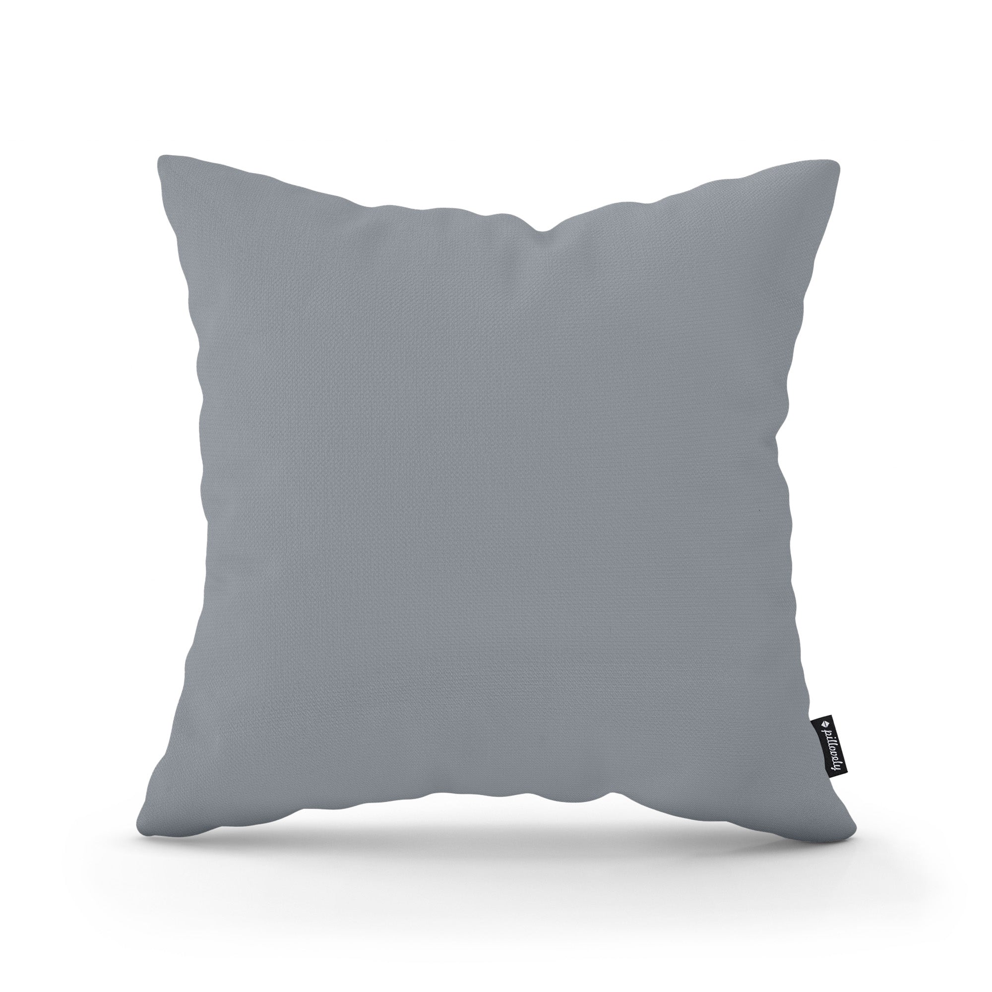 Poduszka dekoracyjna 45×45 cm w stylu minimalistycznym | Gładka Grafitowy Popiół (KRONOS 53)