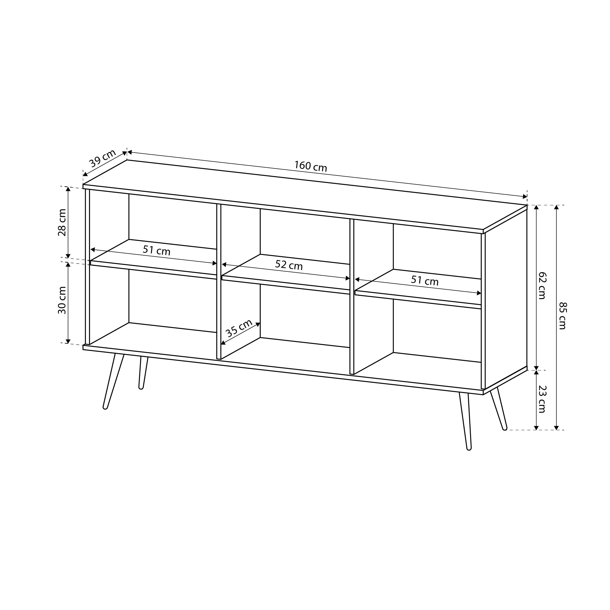 Kommode 160x85 im Glamour-Stil | Meva