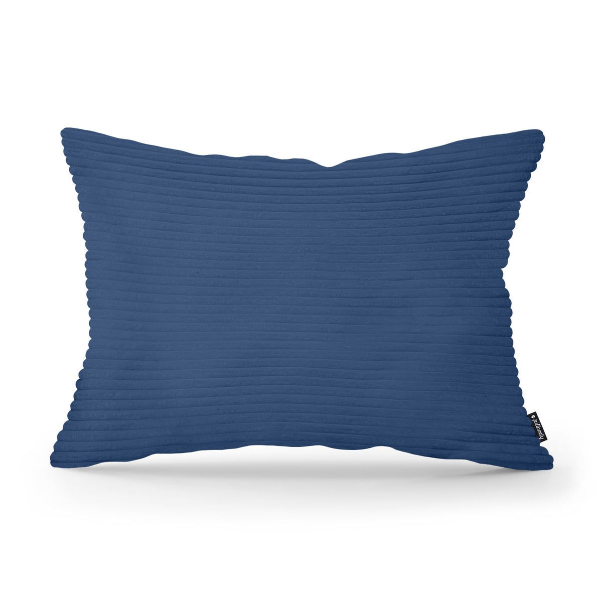 Dekokissen 40x55 cm im Vintage-Stil | Breiter Cord – Marineblau Graphit (POSO 05)