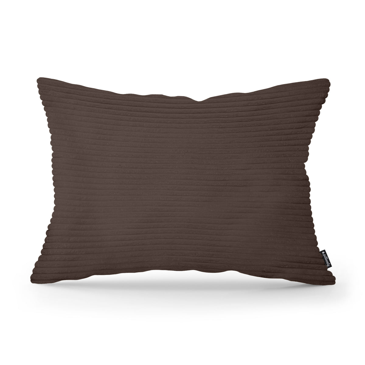 Dekokissen 40x55 cm im Vintage-Stil | Breiter Cord – Dunkles Walnussholz (POSO 06)