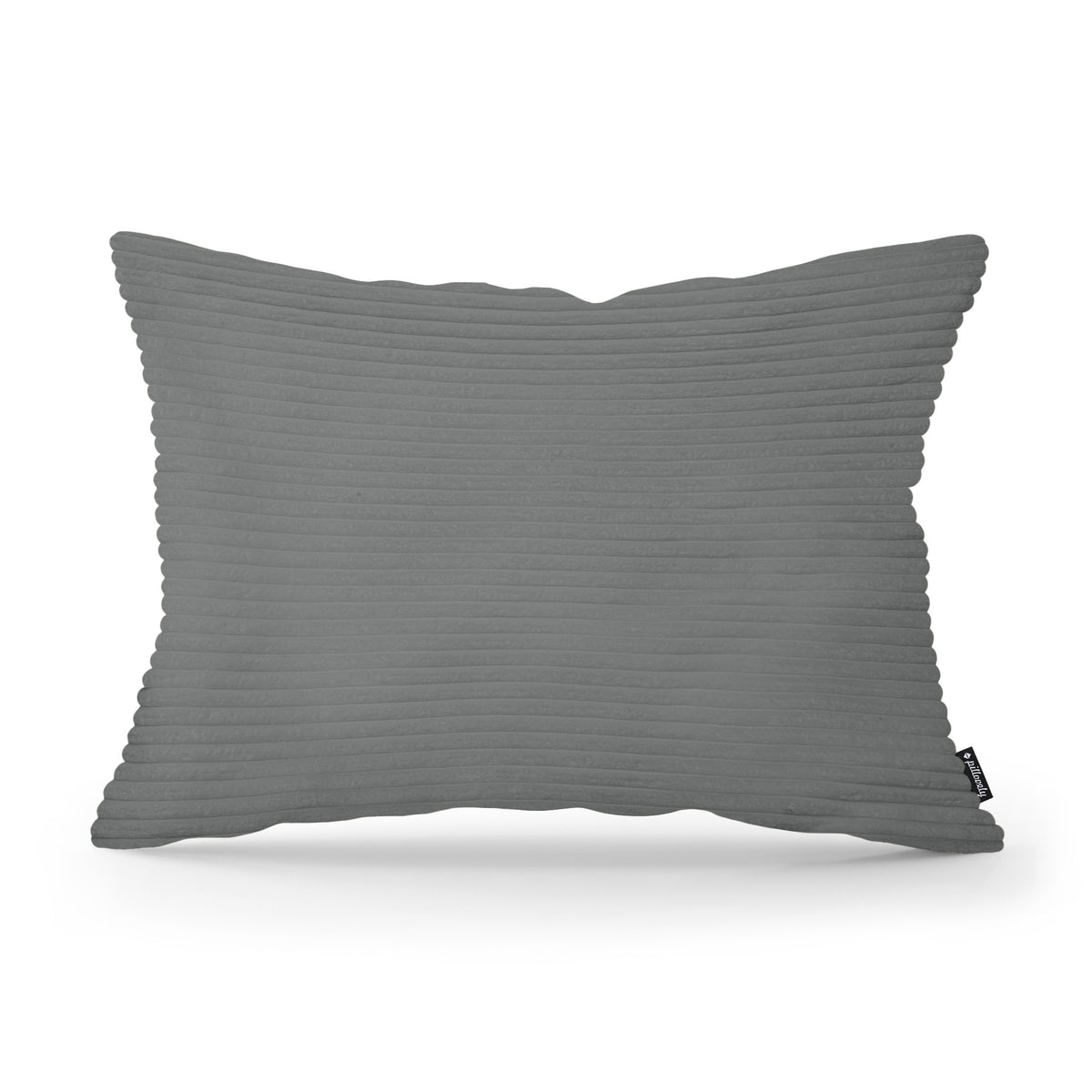 Dekokissen 40x55 cm im Vintage-Stil | Breiter Cord – Zink (POSO 115)
