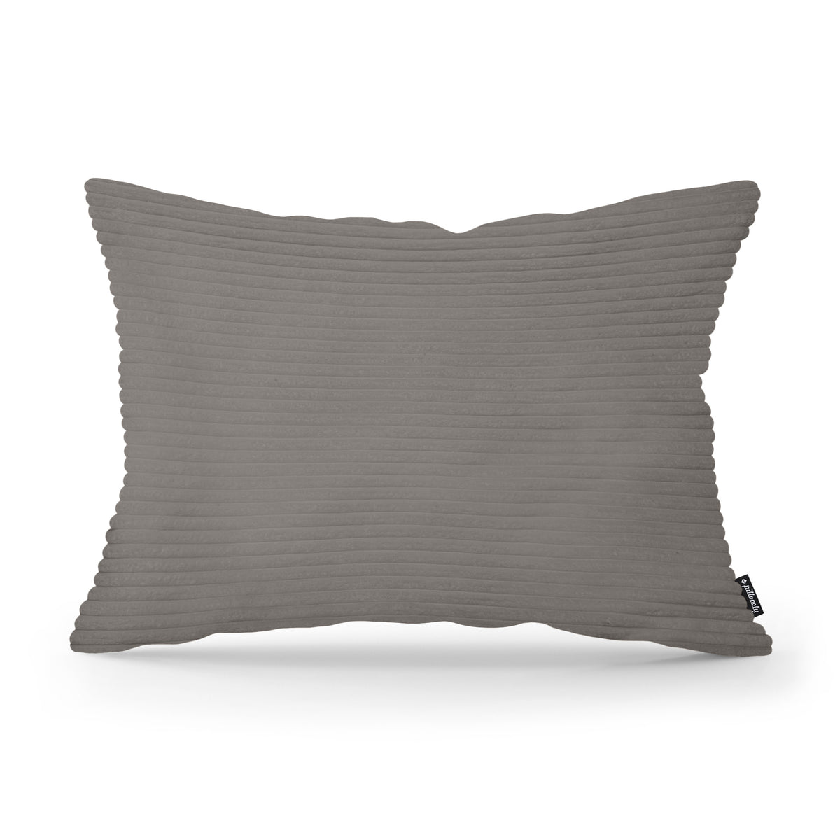 Dekokissen 40x55 cm im Vintage-Stil | Breiter Cord – Brauner Graphit (POSO 120)