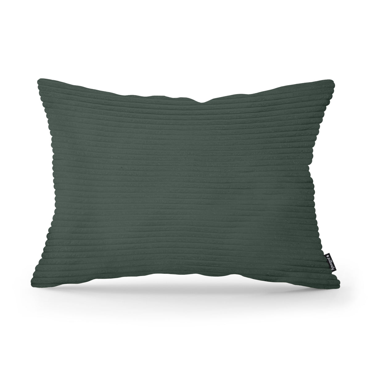Dekokissen 40x55 cm im Vintage-Stil | Breiter Cord – Waldgrün (POSO 14)