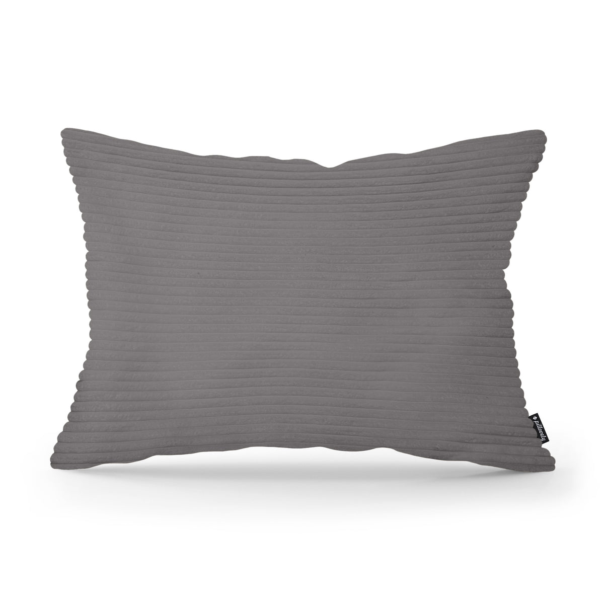 Dekokissen 40x55 cm im Vintage-Stil | Breiter Cord – Stahlbronze (POSO 22)
