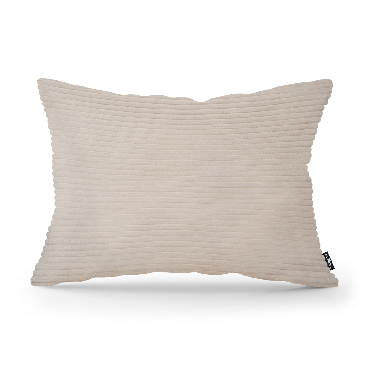 Dekokissen 40x55 cm im Vintage-Stil | Breiter Cord – Porzellanbeige (POSO 38)