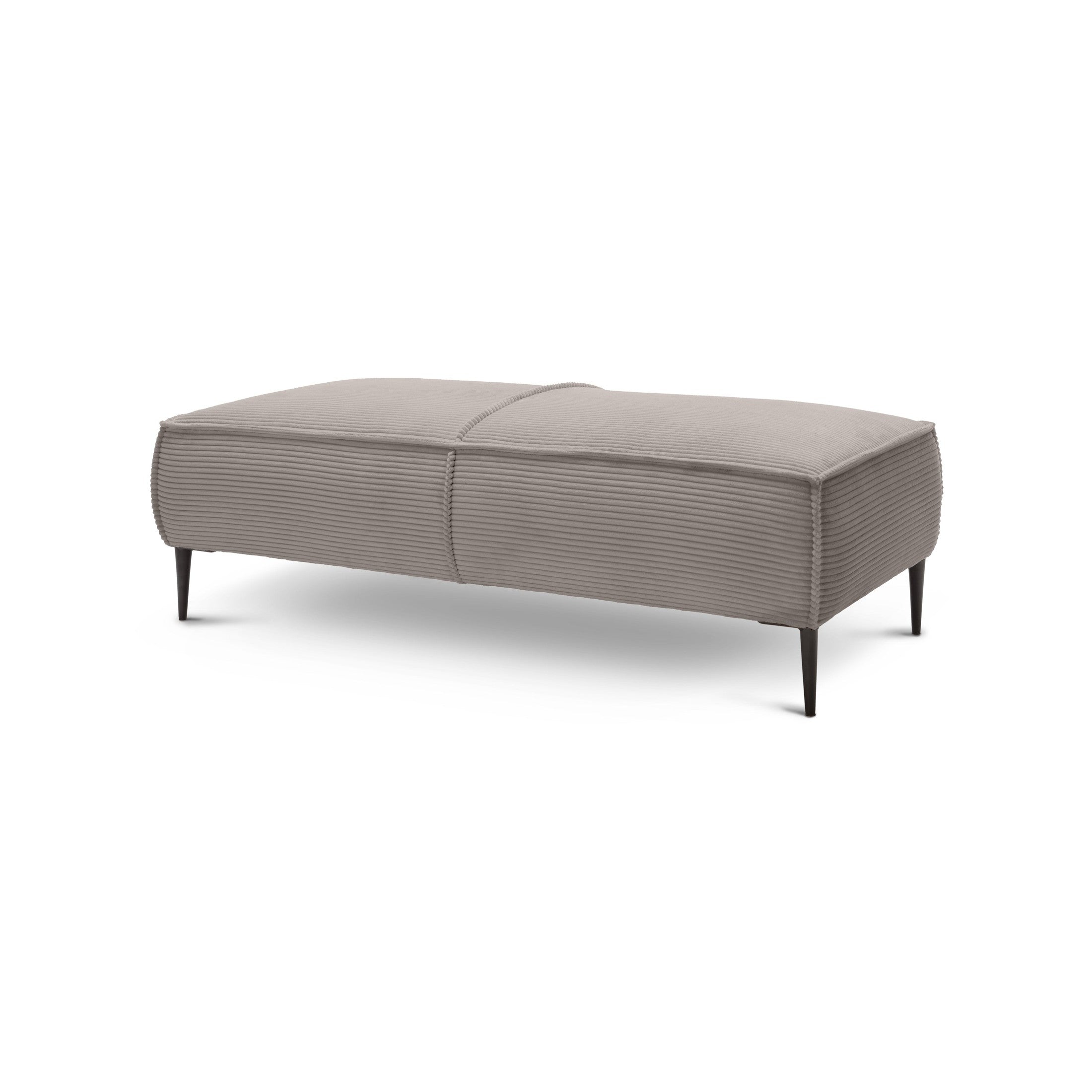 Pufa 140 cm do salonu w stylu modern | May Szampański Popiół (POSO 03)