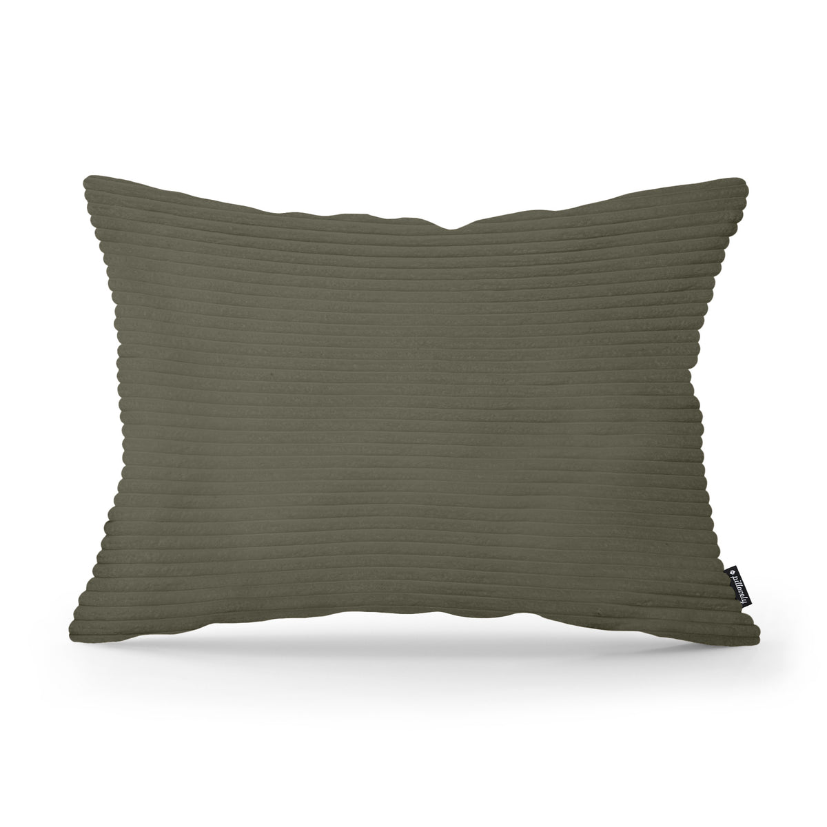 Dekokissen 40x55 cm im Vintage-Stil | Breiter Cord – Grüne Eiche (POSO 46)