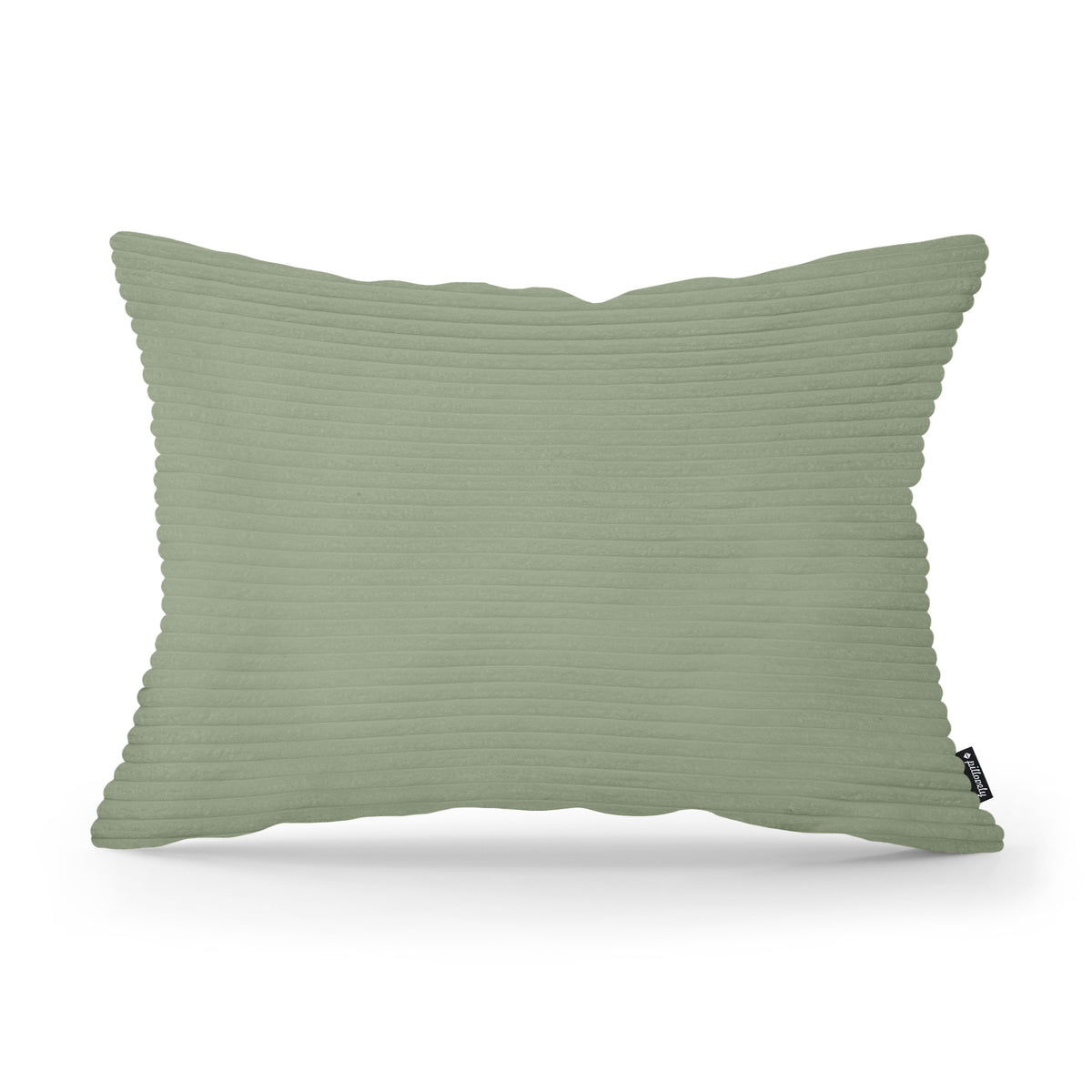 Dekokissen 40x55 cm im Vintage-Stil | Breiter Cord – Graugrün (POSO 47)