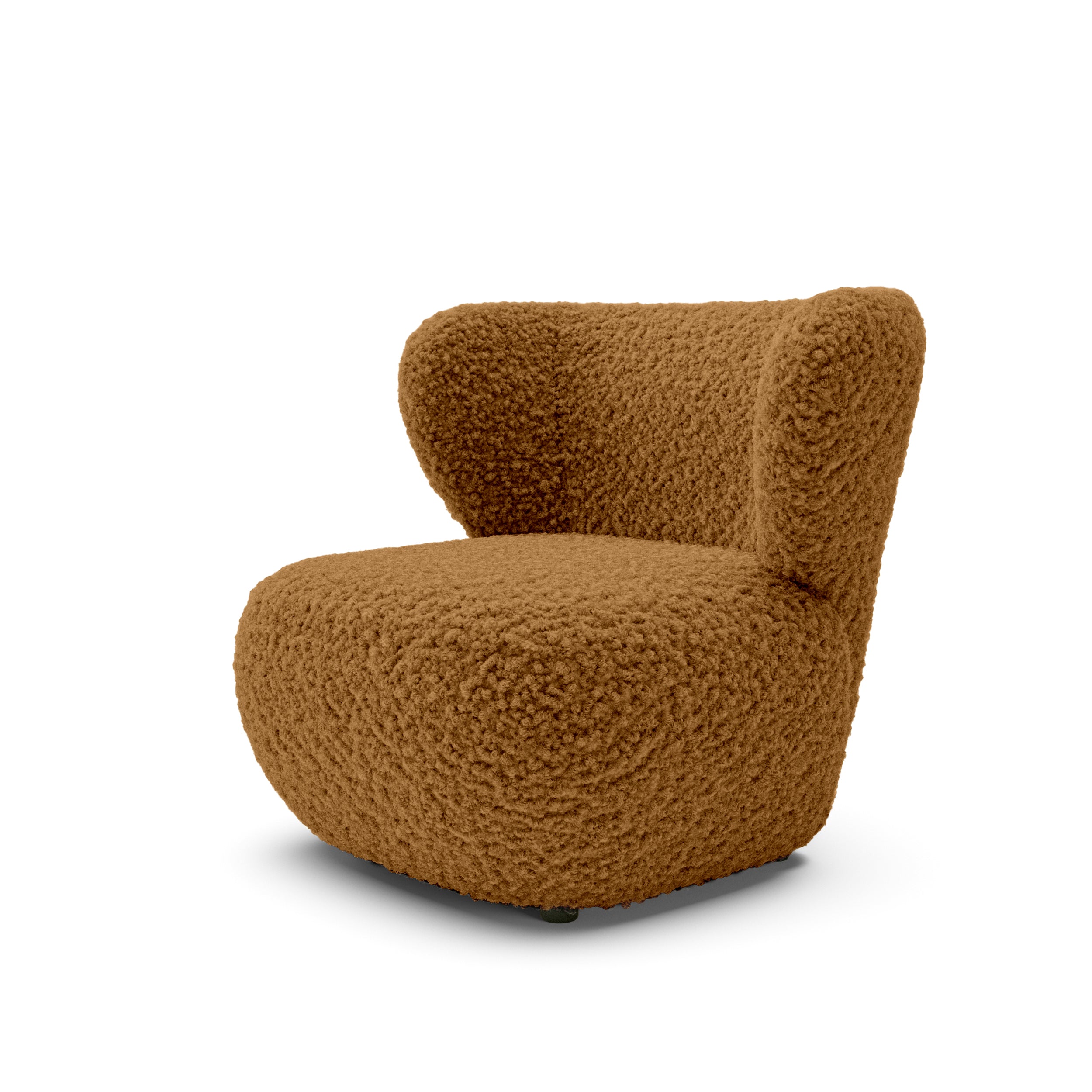 Fotel wypoczynkowy 82x74 cm w stylu japandi | OLEMO Orzechowa Terra (ROLF 12)