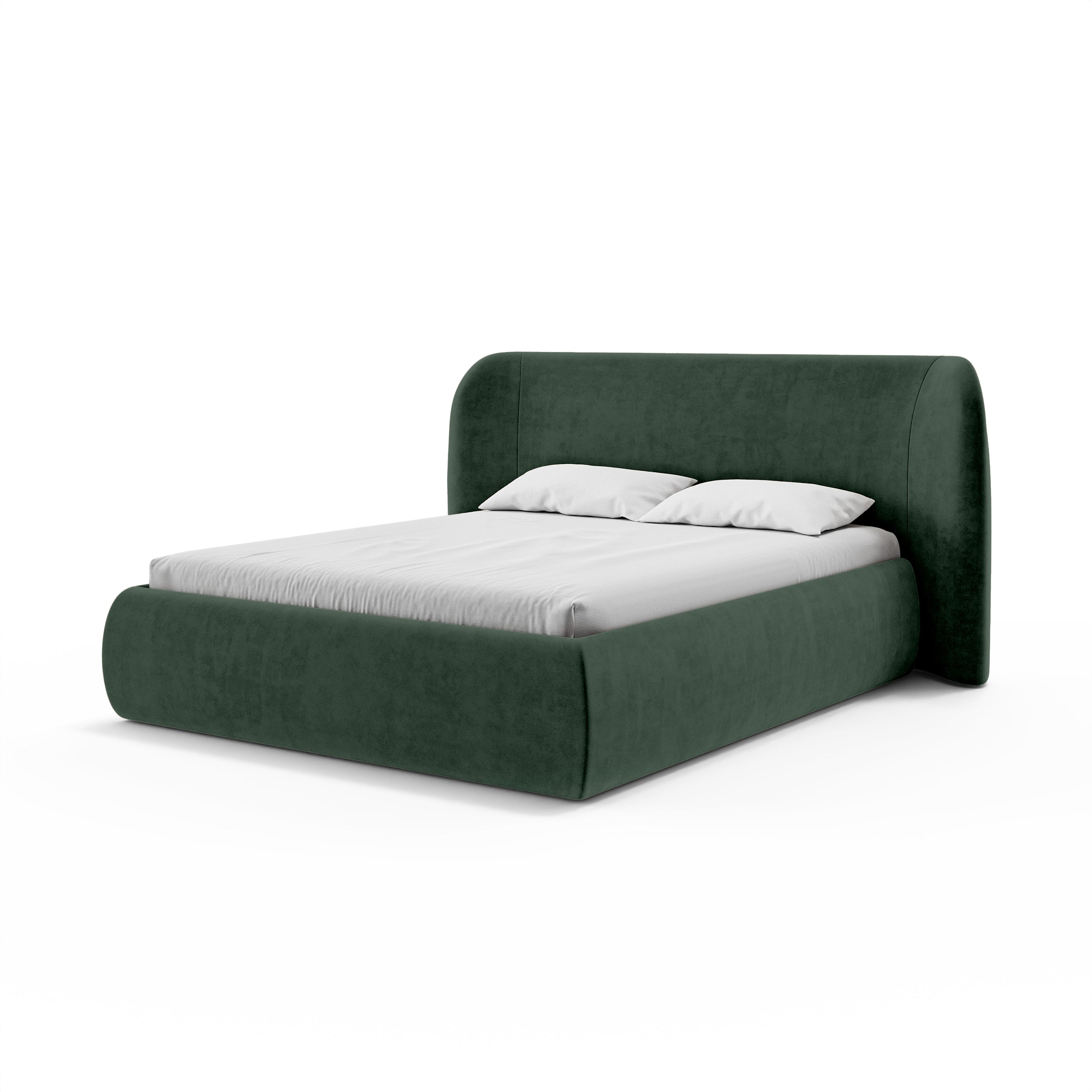 Polsterbett mit Bettkasten im Modern-Soft-Stil | Frasspo
