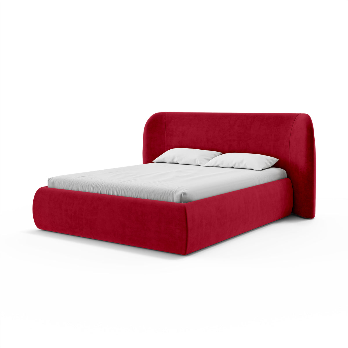 Polsterbett mit Bettkasten im Modern-Soft-Stil | Frasspo