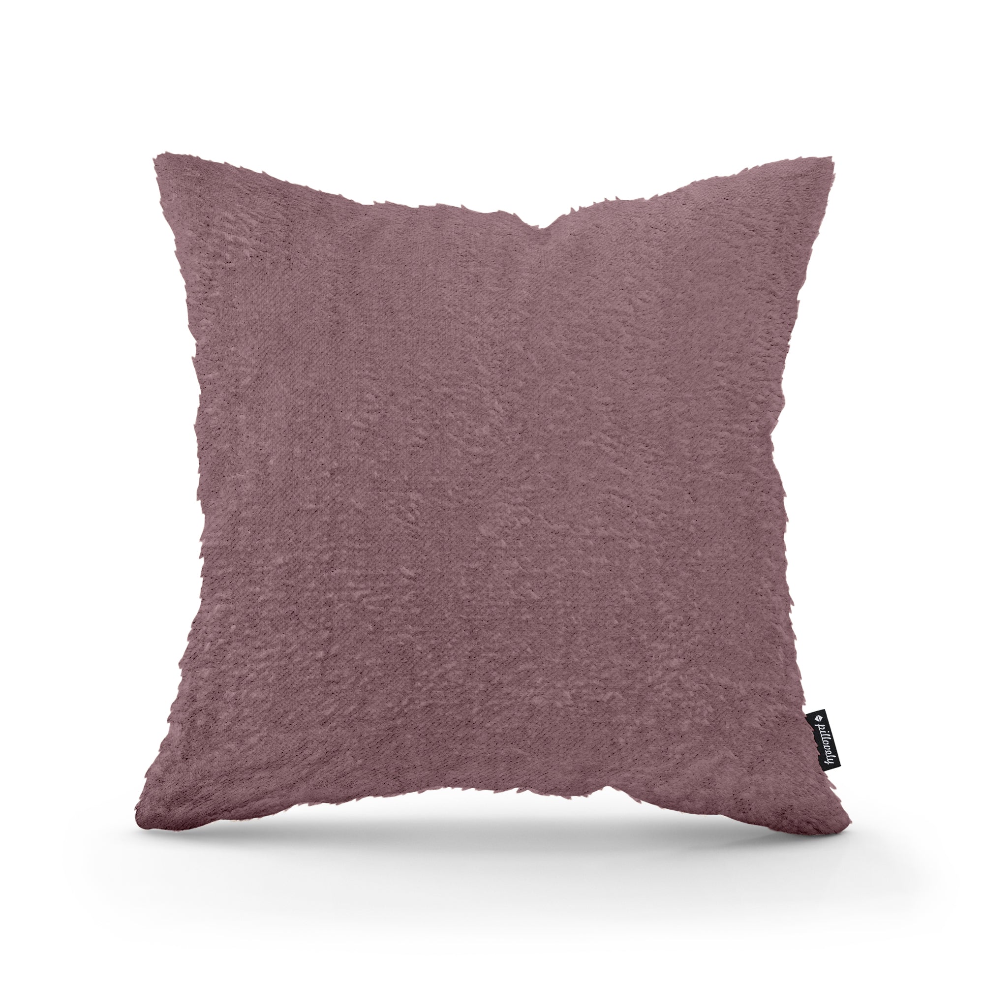 Poduszka dekoracyjna 45×45 cm w stylu glamour | Plusz Różana Sepia (SORRISO 10)