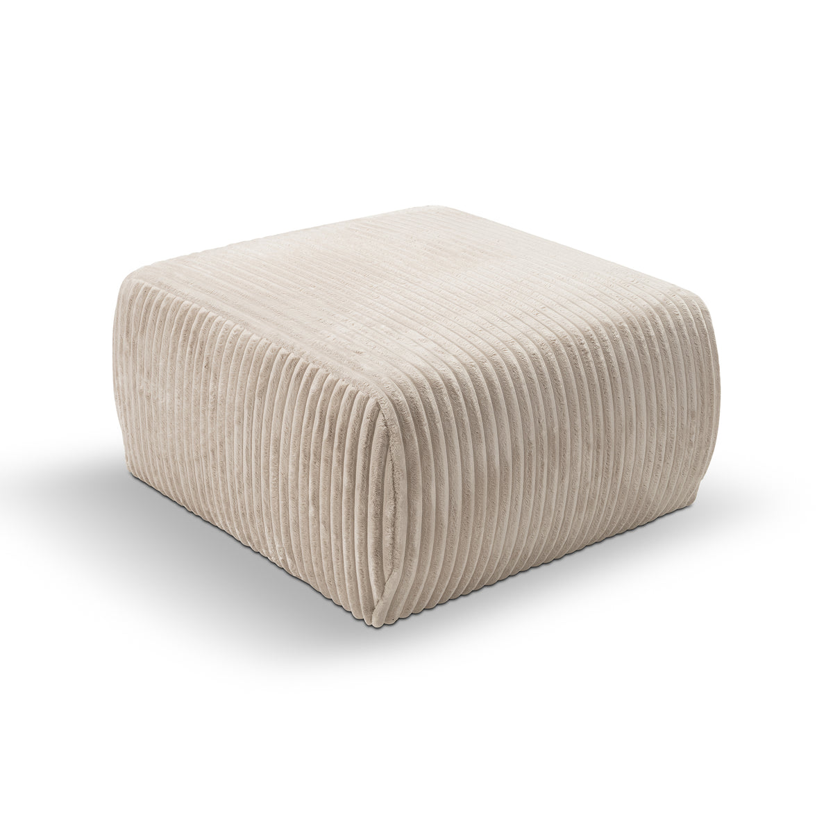 Gepolsterter Pouf 82x41 im Vintage-Stil | ALLORO – Puderperle (TILIA 01)