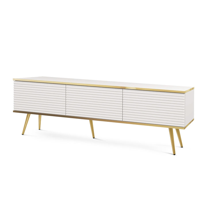 Szafka RTV Meva 175x30 MDF Biały Złota