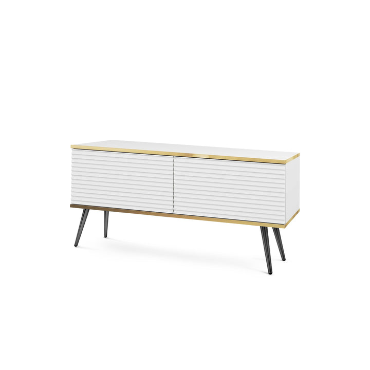 Szafka RTV Meva 135x30 MDF Biały Czarny