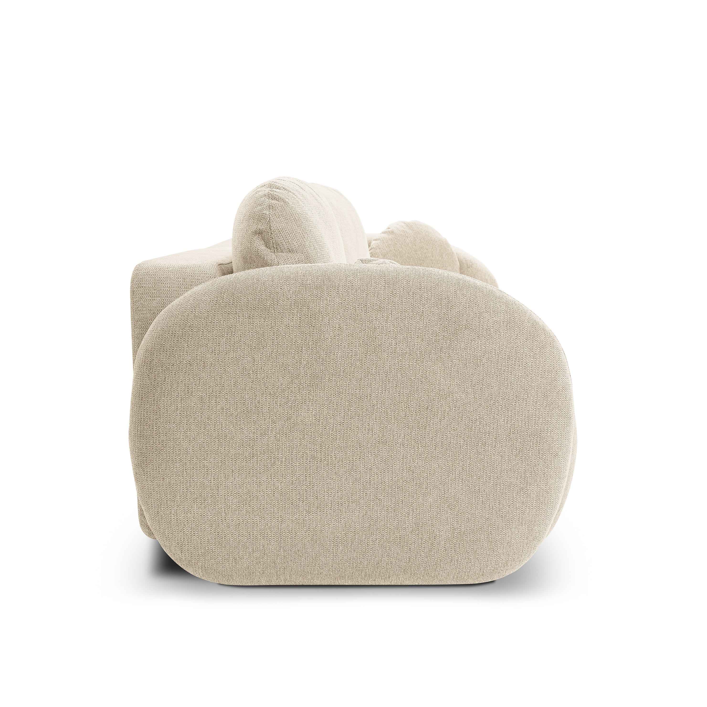 Sofa 3-osobowa z funkcją spania 142x200 z pojemnikiem w stylu art deco, tkanina Aragon | OLEMO