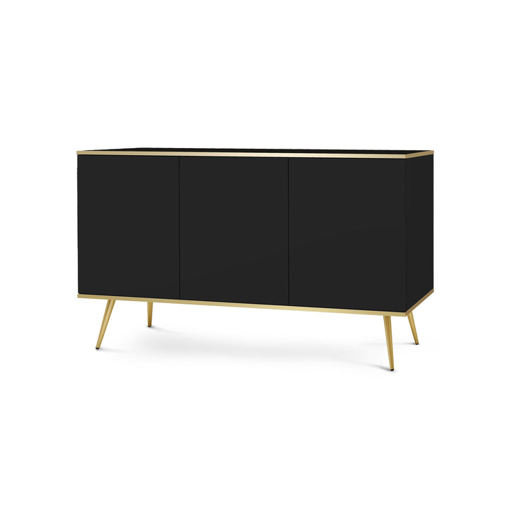 Komoda Meva 160x85 Czarny Złota