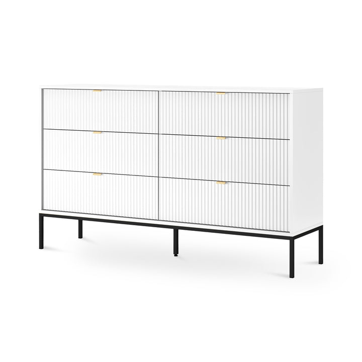 Komoda Roza 154x91 Biały Czarny